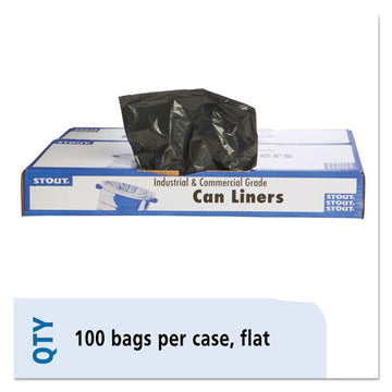 Stout® by Envision™ Total Recycled Content Plastic Trash Bags, 60 Gal, 1.5 Mil, 38" X 60", Brown-black, 100-carton freeshipping - TVN Wholesale